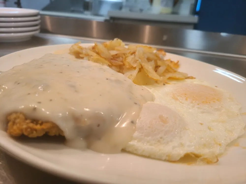 Country Fried Steak and Eggs